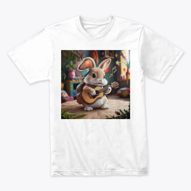 Bunny Rabbit Playing Guitar