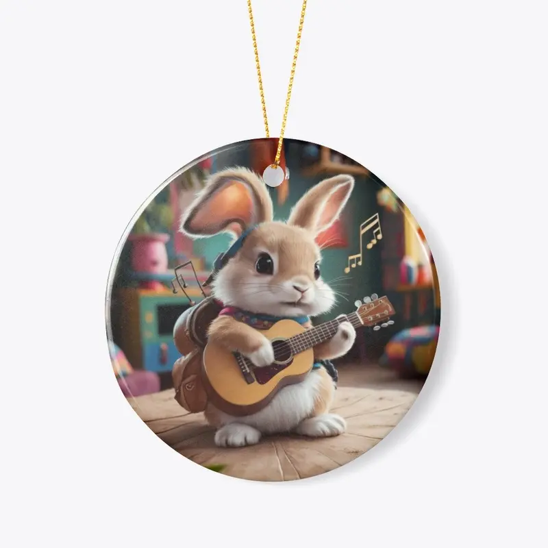 Bunny Rabbit Playing Guitar